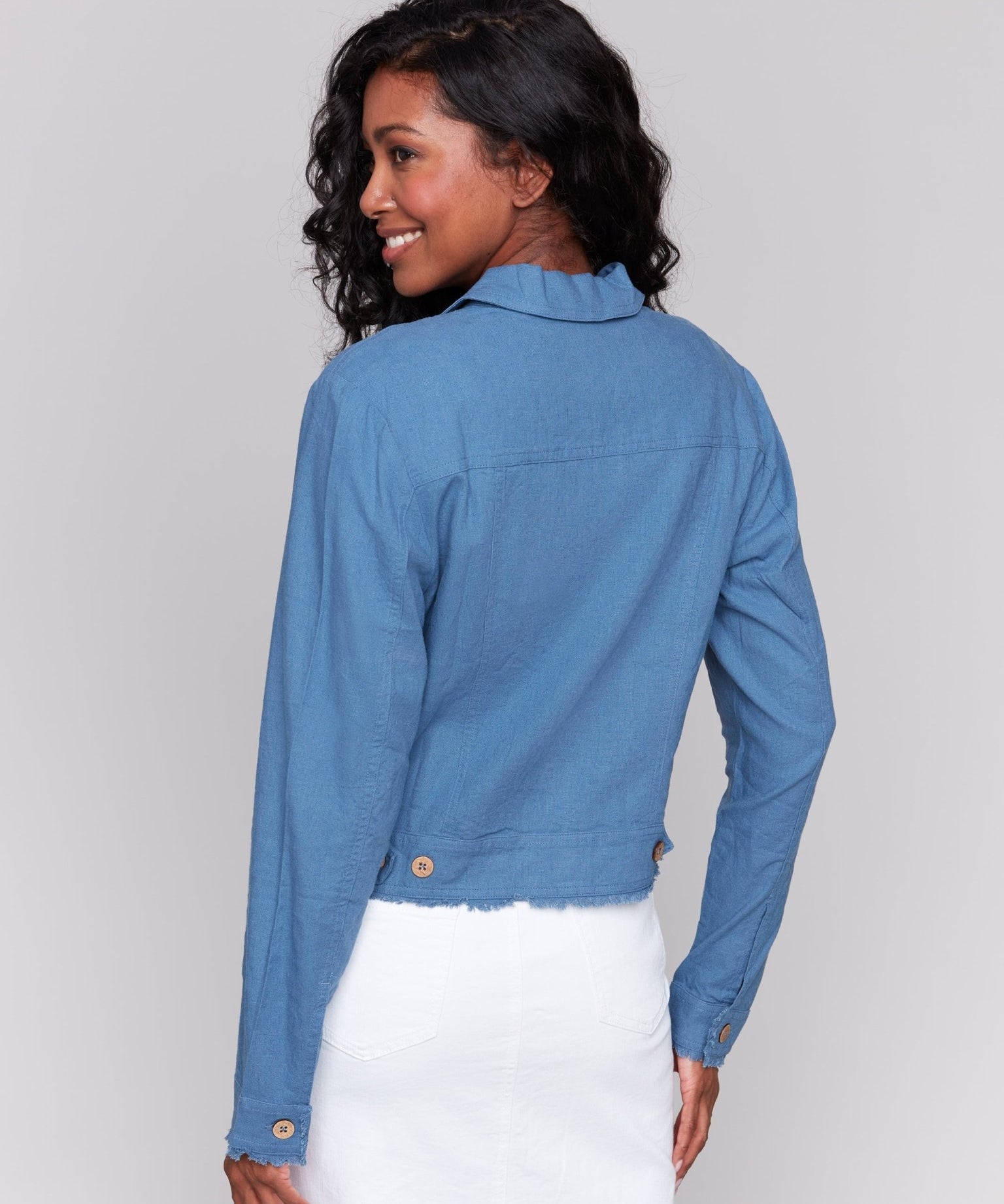 Linen Blend Jacket - Charlie B - 690178582356 - Sugar River Shoppe - 