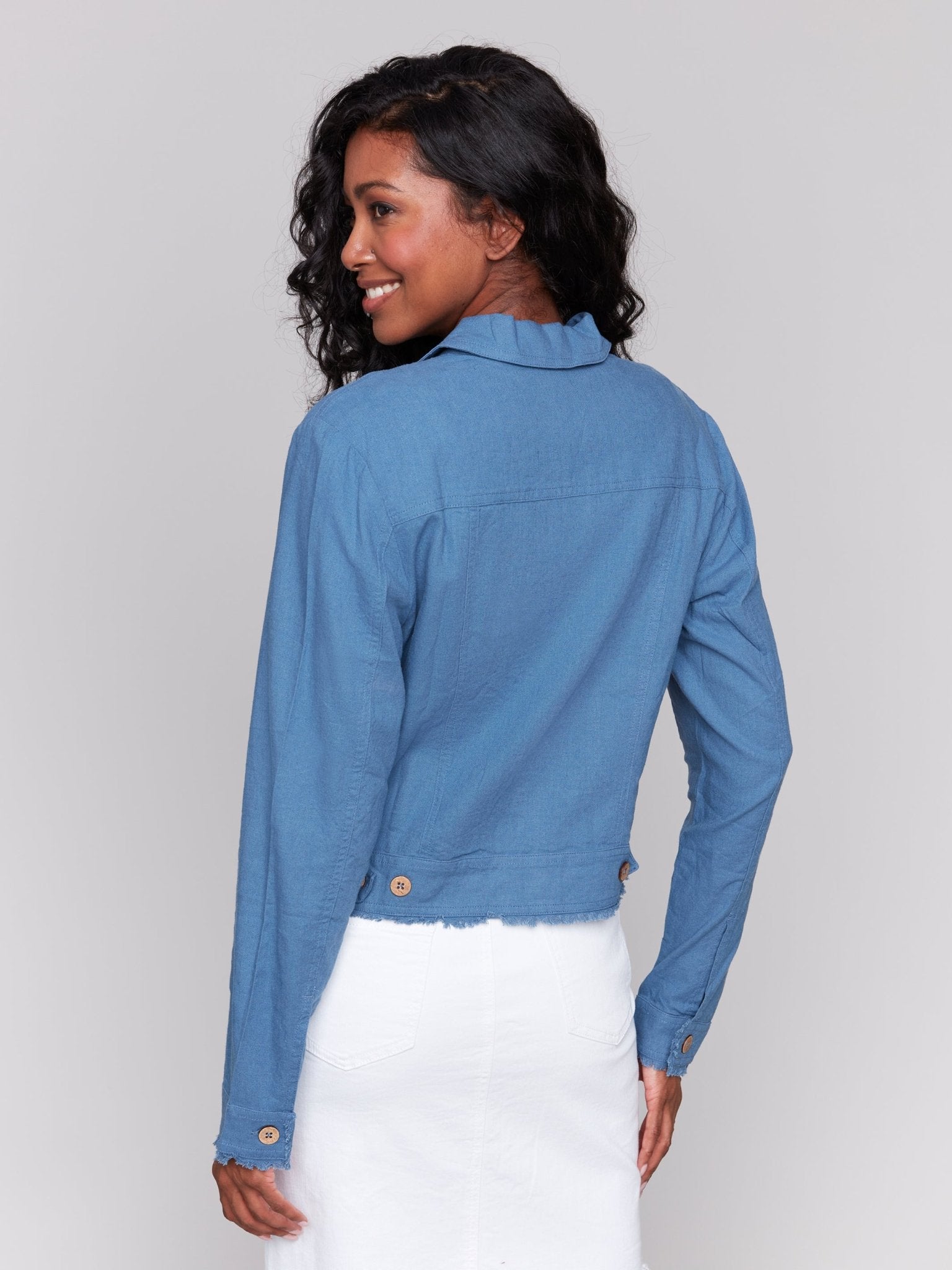 Linen Blend Jacket - Charlie B - 690178582356 - Sugar River Shoppe - 