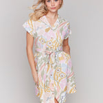 Linen Blend Short Sleeve Button - Front Dress - Charlie B - 690178583674 - Sugar River Shoppe - 