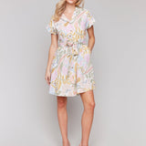Linen Blend Short Sleeve Button - Front Dress - Charlie B - 690178583674 - Sugar River Shoppe - 