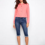 Linen Jacket With Frayed Hem - Charlie B -  - Sugar River Shoppe - 