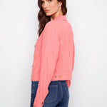 Linen Jacket With Frayed Hem - Charlie B -  - Sugar River Shoppe - 