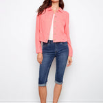 Linen Jacket With Frayed Hem - Charlie B -  - Sugar River Shoppe - 