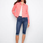 Linen Jacket With Frayed Hem - Charlie B -  - Sugar River Shoppe - 