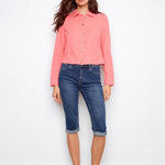 Linen Jacket With Frayed Hem - Charlie B -  - Sugar River Shoppe - 