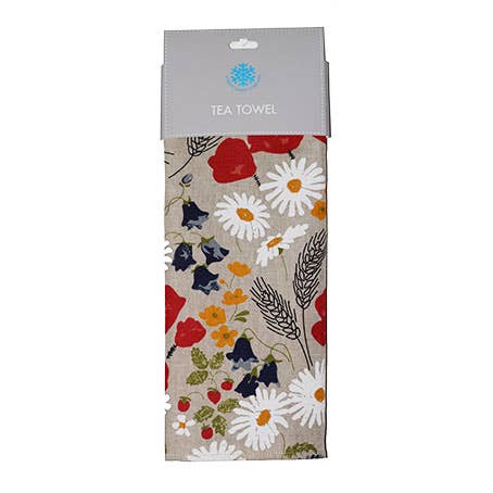 Linen Kitchen Towel with Poppies - Nordic Dreams - 11630632 - Sugar River Shoppe - 