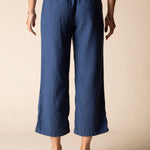 Linen Solid Pleat Button Capri - Habitat - 194451693666 - Sugar River Shoppe - 