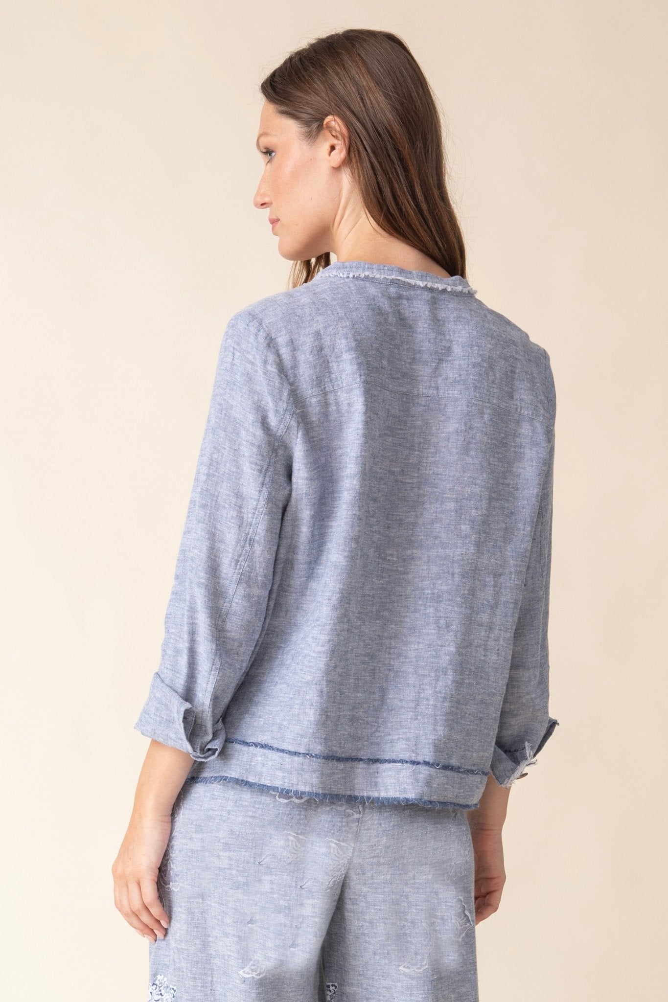 Linen Solid Summer Breeze Jacket - Habitat -  - Sugar River Shoppe - 