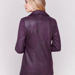 Long Faux Suede Moto Jacket - Charlie B - 690178553059 - Sugar River Shoppe - 