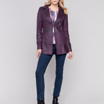 Long Faux Suede Moto Jacket - Charlie B - 690178553059 - Sugar River Shoppe - 