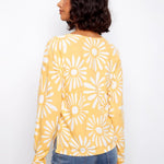 Long Sleeve Reversible Printed V - Neck Sweater - Charlie B - 690178726125 - Sugar River Shoppe - 