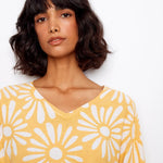 Long Sleeve Reversible Printed V - Neck Sweater - Charlie B - 690178726125 - Sugar River Shoppe - 