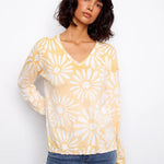 Long Sleeve Reversible Printed V - Neck Sweater - Charlie B - 690178726125 - Sugar River Shoppe - 