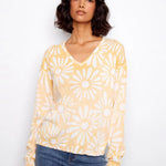 Long Sleeve Reversible Printed V - Neck Sweater - Charlie B - 690178726125 - Sugar River Shoppe - 