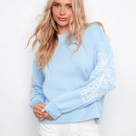 Long Sleeve Scuba Top with Soutache Detail - Charlie B - 690178719431 - Sugar River Shoppe - 
