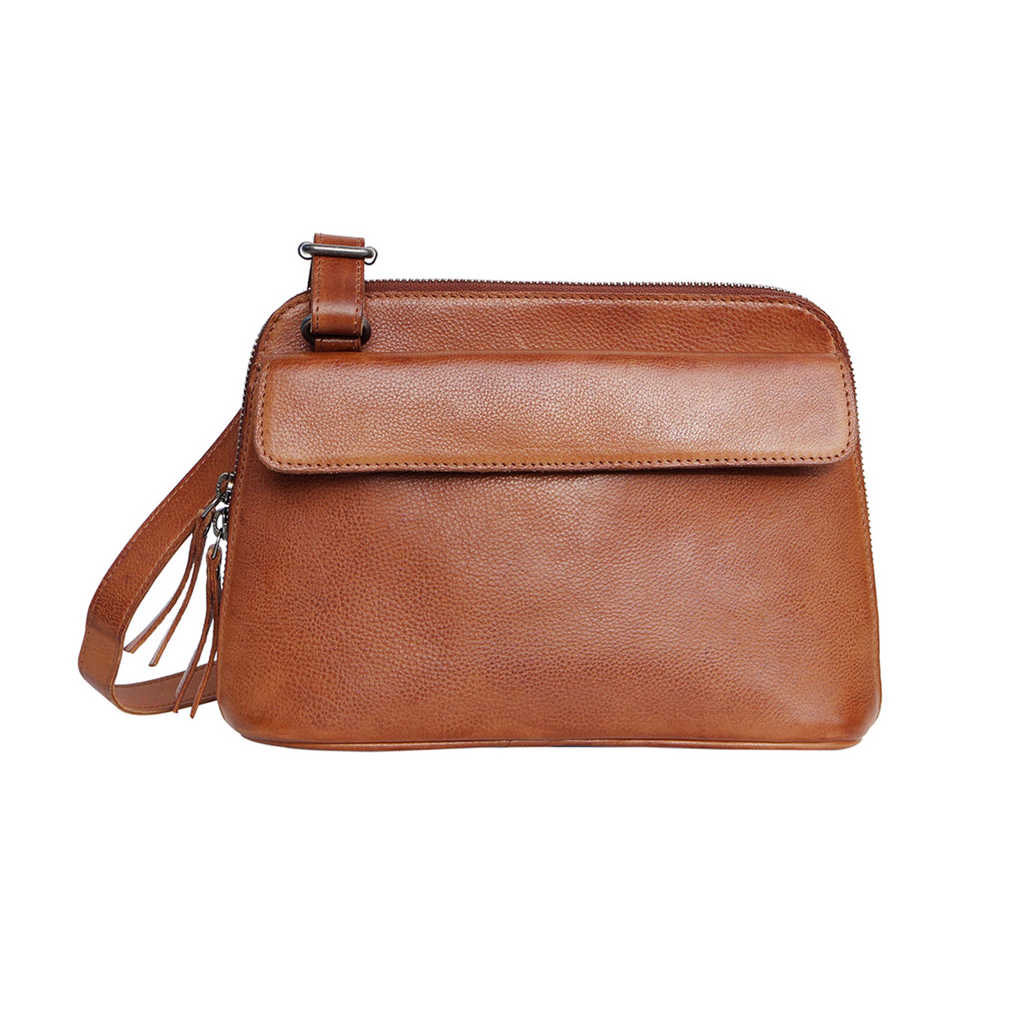 Luna Handcrafted Leather Crossbody: Cognac - Latico Leathers - 45204520 - Sugar River Shoppe - 