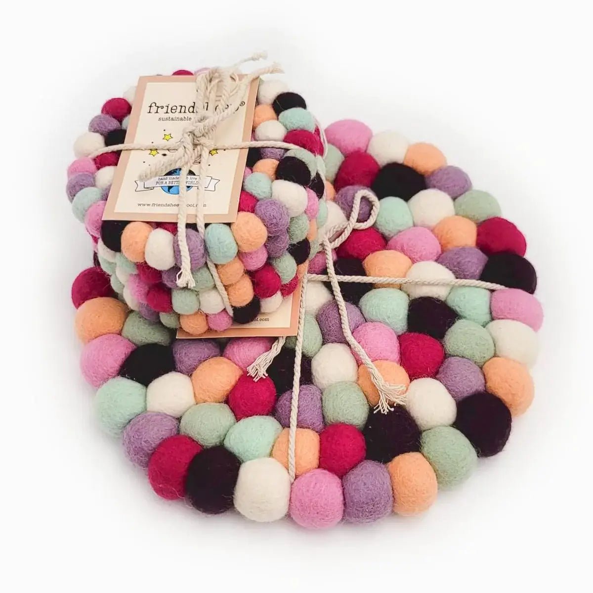 Macarons Eco Coasters and Trivets - Friendsheep - 42475560 - Sugar River Shoppe - 