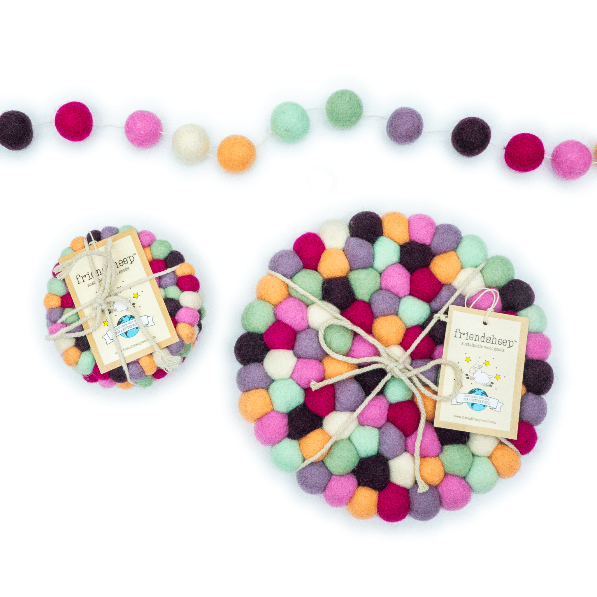 Macarons Eco Coasters and Trivets - Friendsheep - 42475560 - Sugar River Shoppe - 