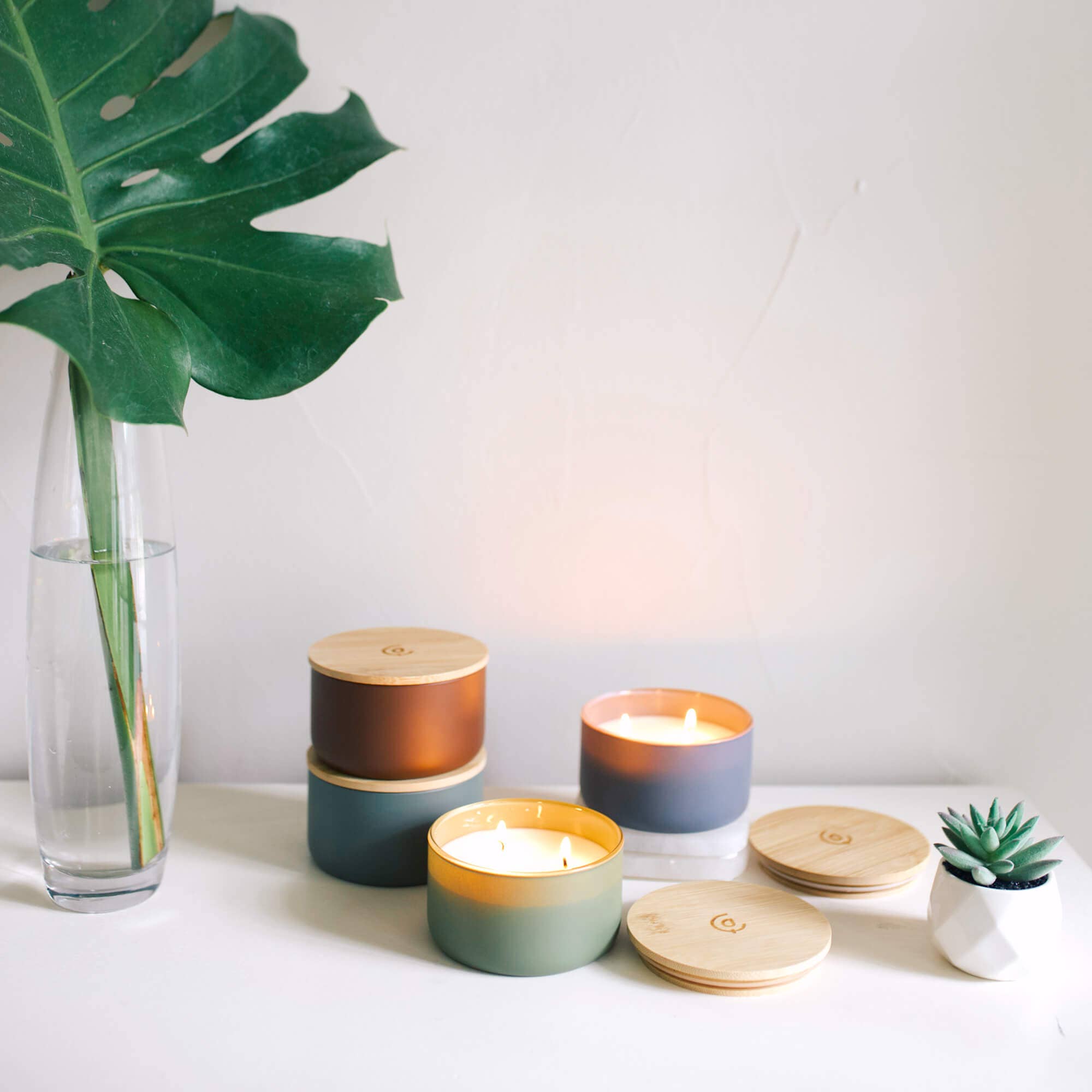 Mahogany + Cashmere - Resilience Series 3 Wick Soy Candle - Calyan Wax Co. - 850048226371 - Sugar River Shoppe - 