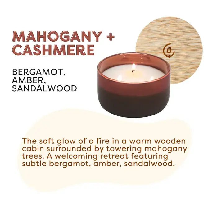Mahogany + Cashmere - Resilience Series 3 Wick Soy Candle - Calyan Wax Co. - 850048226371 - Sugar River Shoppe - 