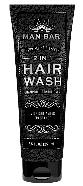 Man Bar 2 in 1 Hair Wash – Dual - Action Cleansing for Hair, Scalp & Body - San Francisco Soap / Man Bar Soap - 722030127716 - Sugar River Shoppe - 