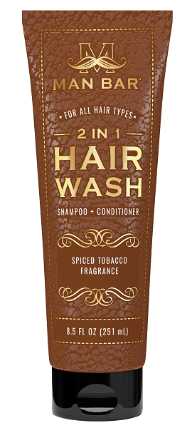 Man Bar 2 in 1 Hair Wash – Dual - Action Cleansing for Hair, Scalp & Body - San Francisco Soap / Man Bar Soap - 722030127815 - Sugar River Shoppe - 