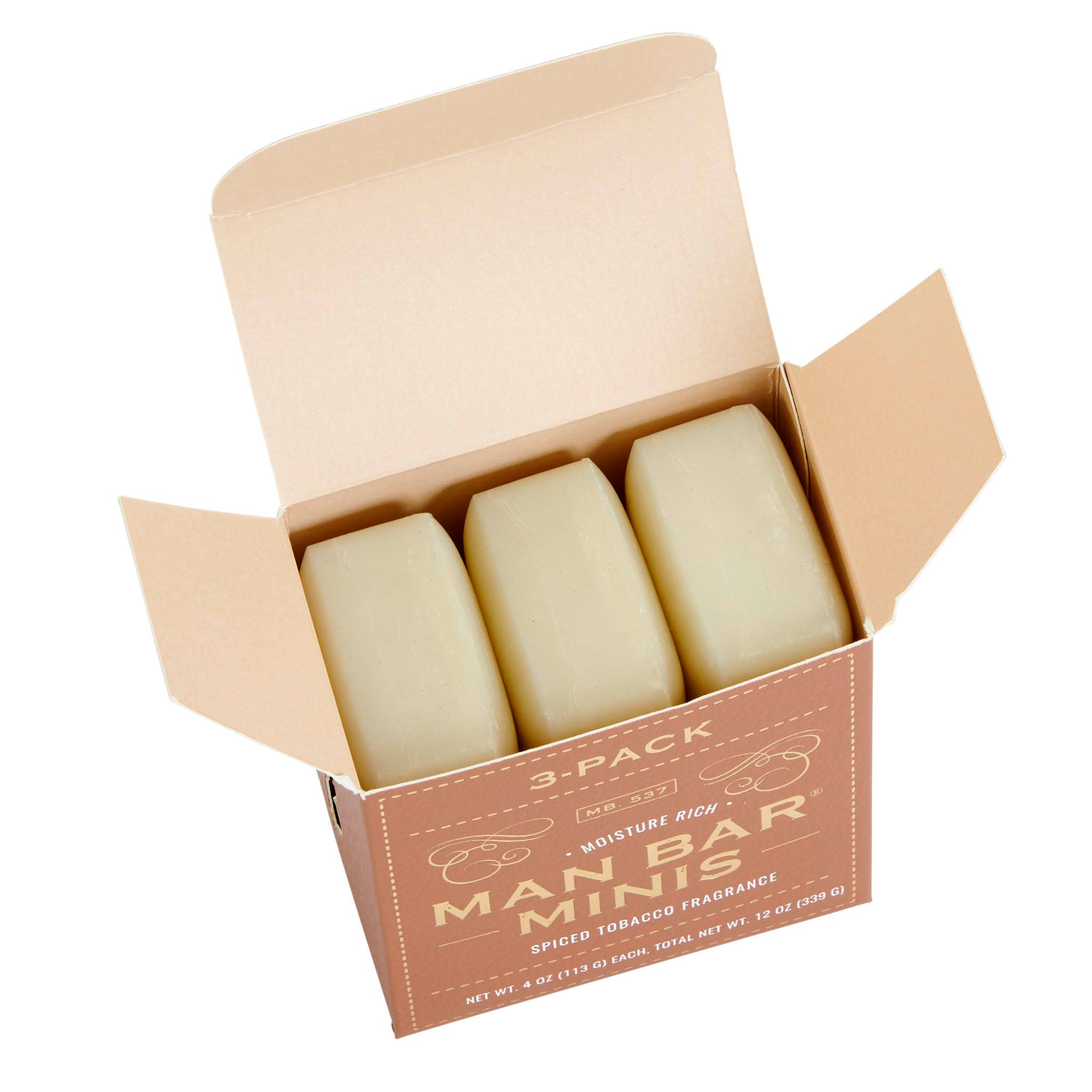 Man Bar Miniature Spiced Tobacco 3pc Gift Set - San Francisco Soap / Man Bar Soap - 722030157218 - Sugar River Shoppe - 