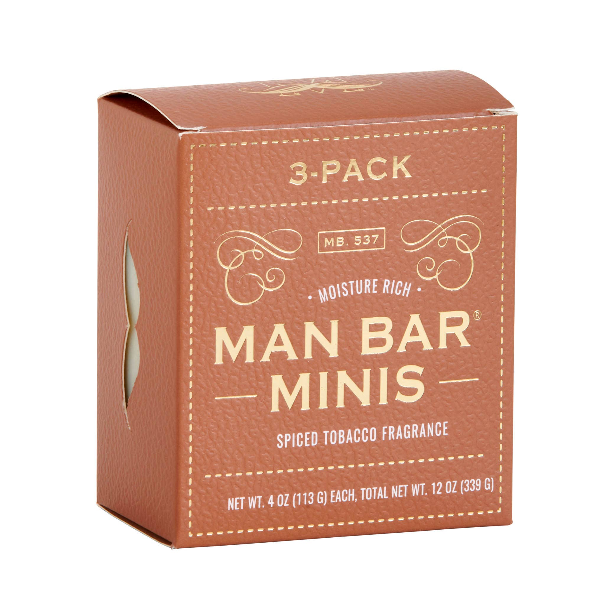 Man Bar Miniature Spiced Tobacco 3pc Gift Set - San Francisco Soap / Man Bar Soap - 722030157218 - Sugar River Shoppe - 