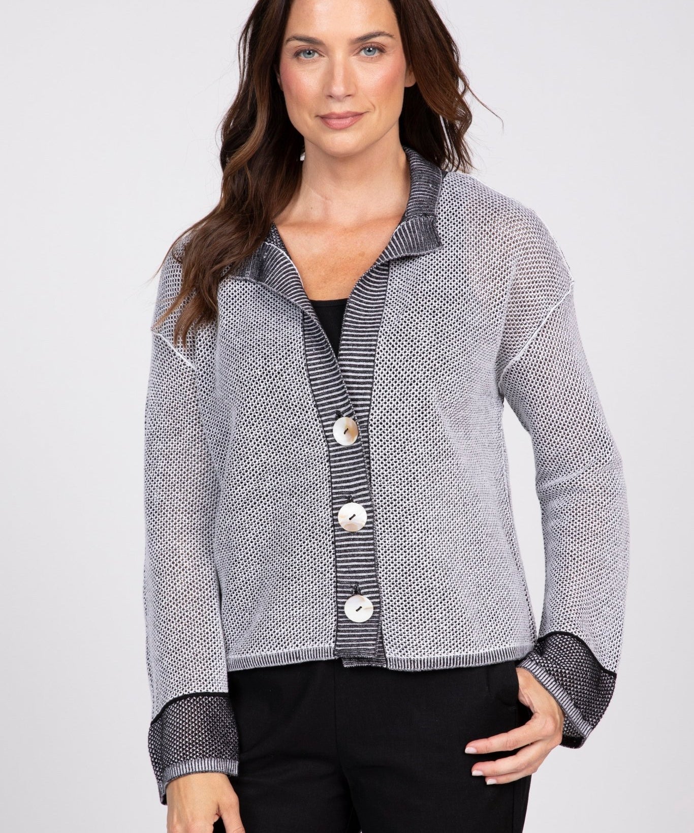 Mesh Stitch Cardigan - Habitat -  - Sugar River Shoppe - 