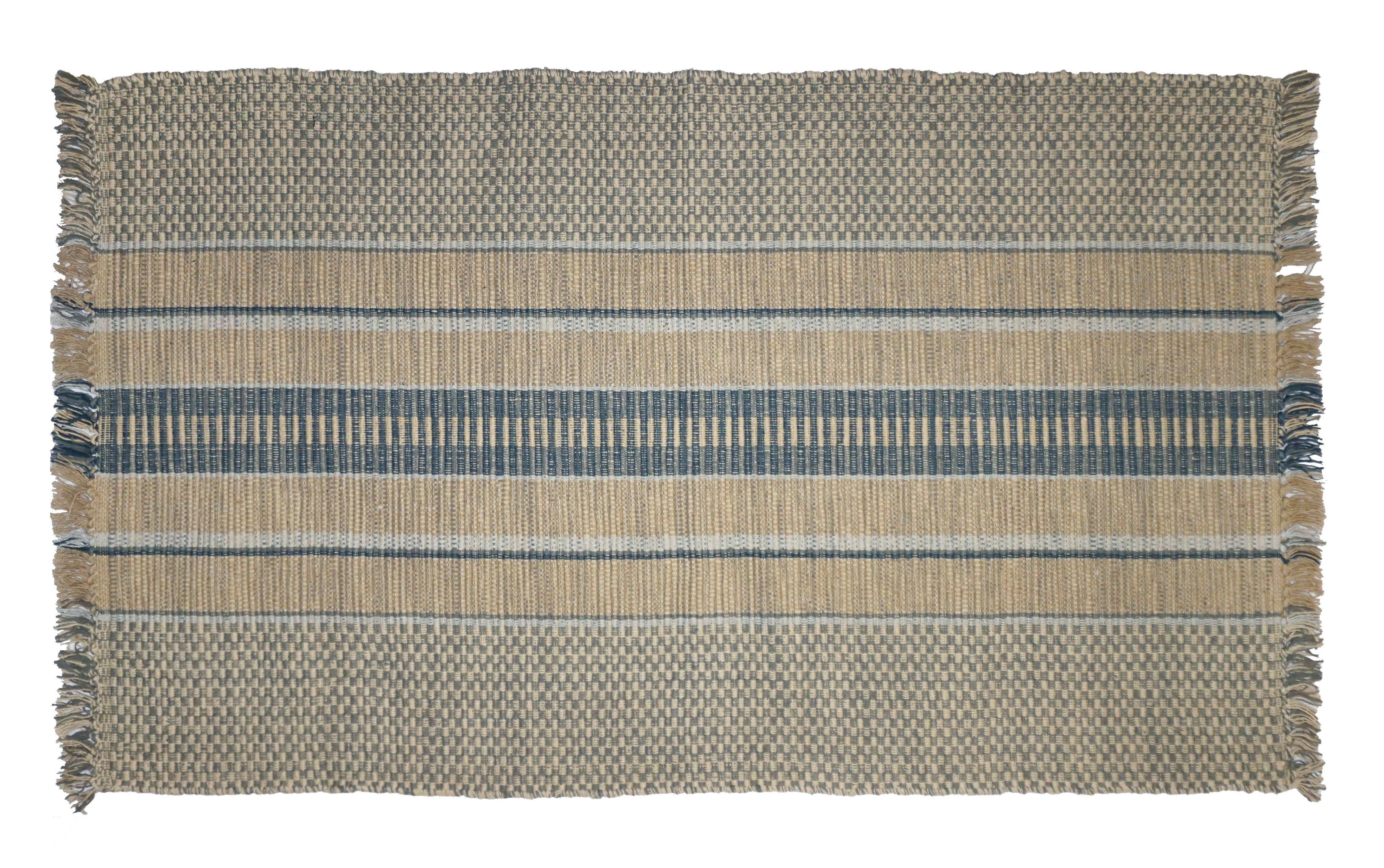 Burdett Stripe 2' X 3' Rug - Grey - Sugar River Shoppe