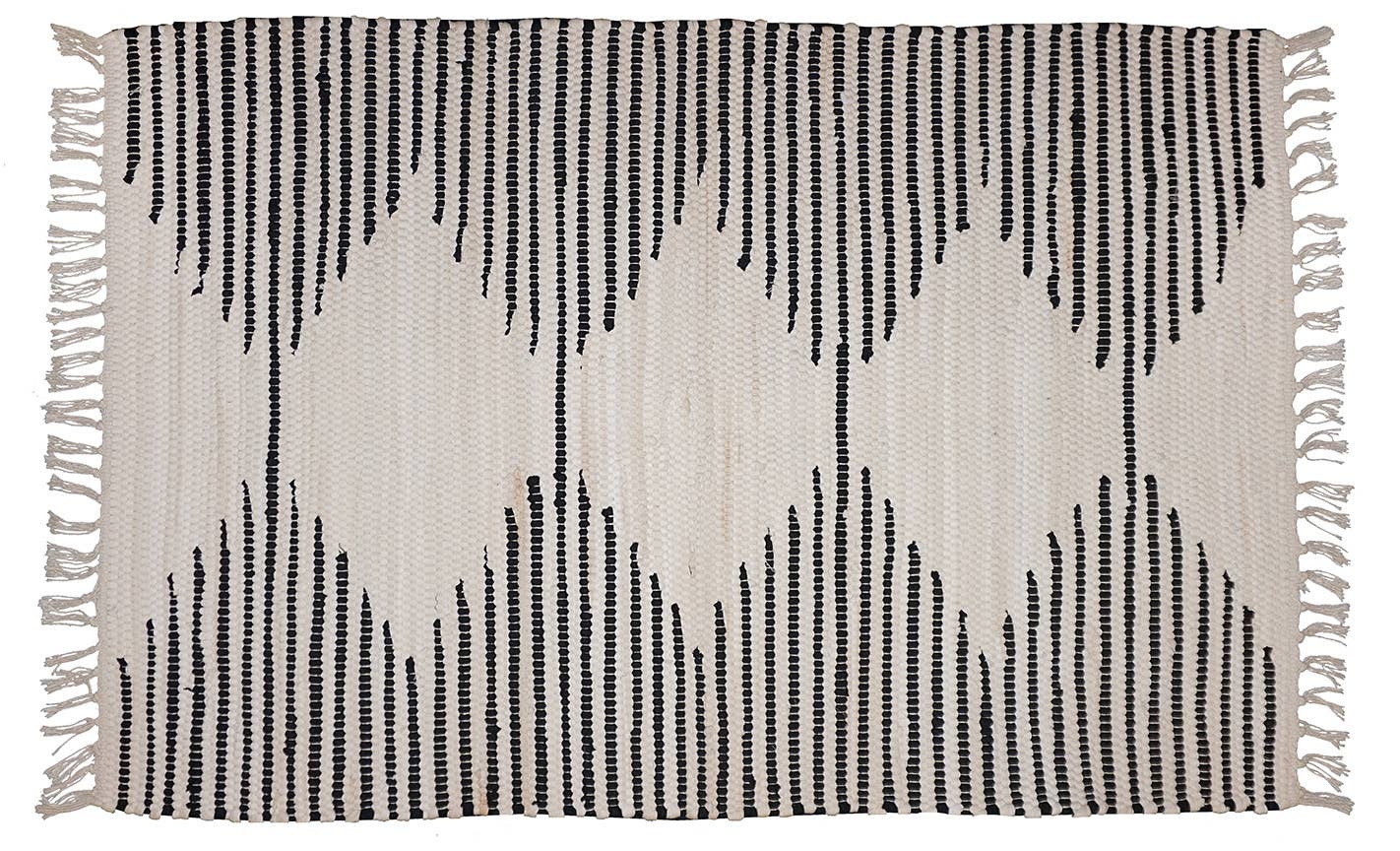 Peaks 2' X 3' Rug - Black - Sugar River Shoppe