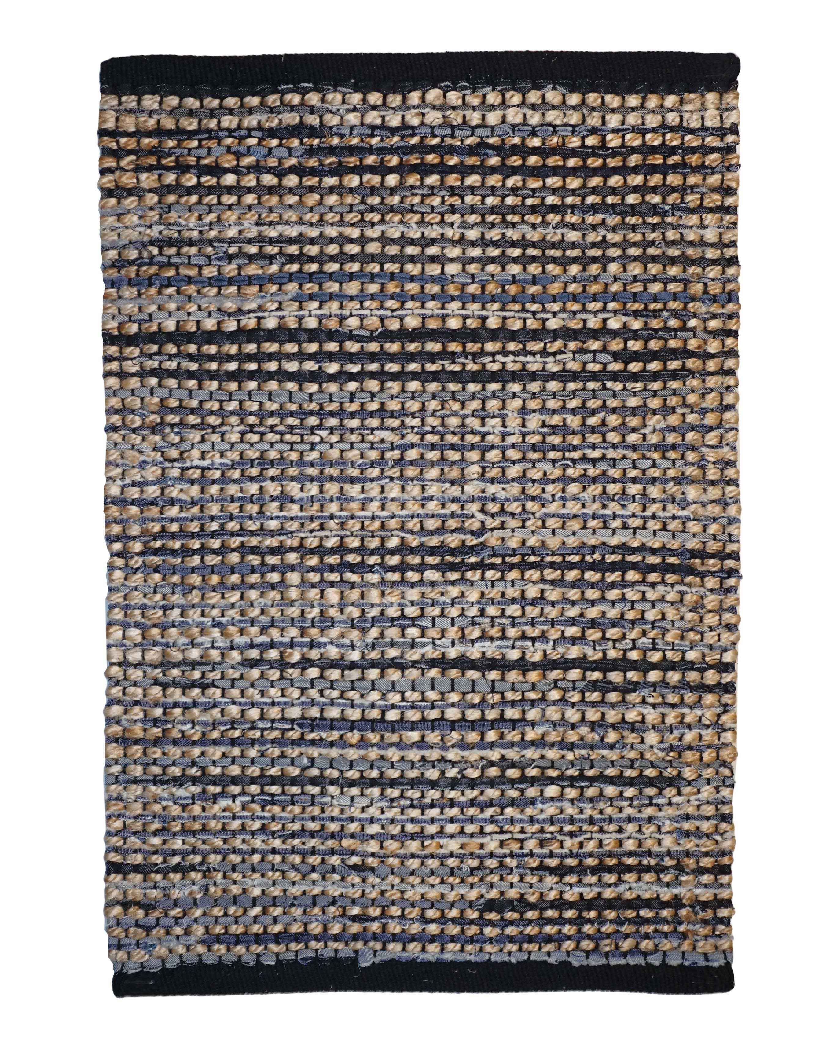 Winston 2' X 3' Rug - Black/Blue - Sugar River Shoppe