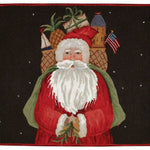 SANTA WITH GIFTS Hooked Wool Rugs 2'6" X 3'6" - Sugar River Shoppe
