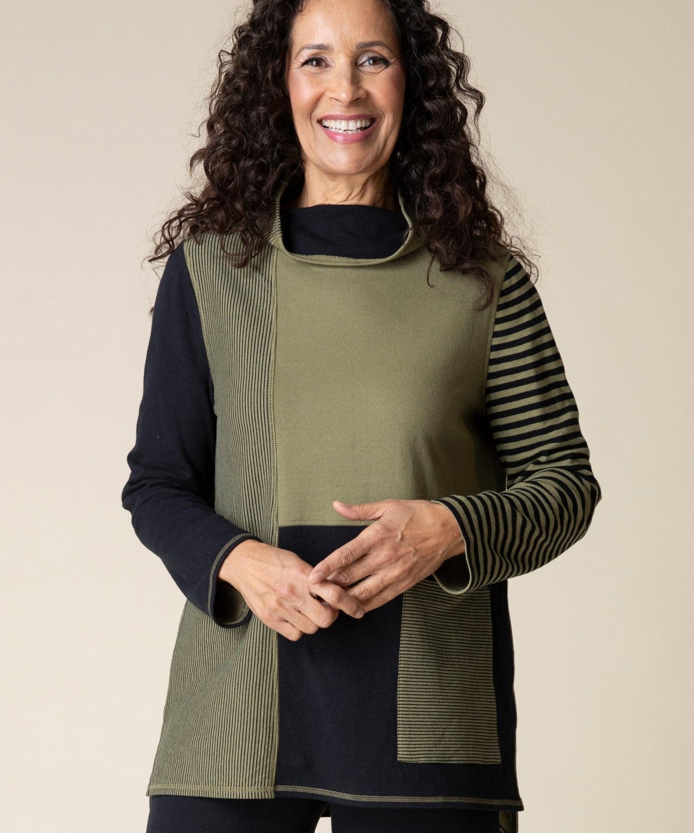 Mixed Stripes Studio Tunic - Habitat - 194451509066 - Sugar River Shoppe - 