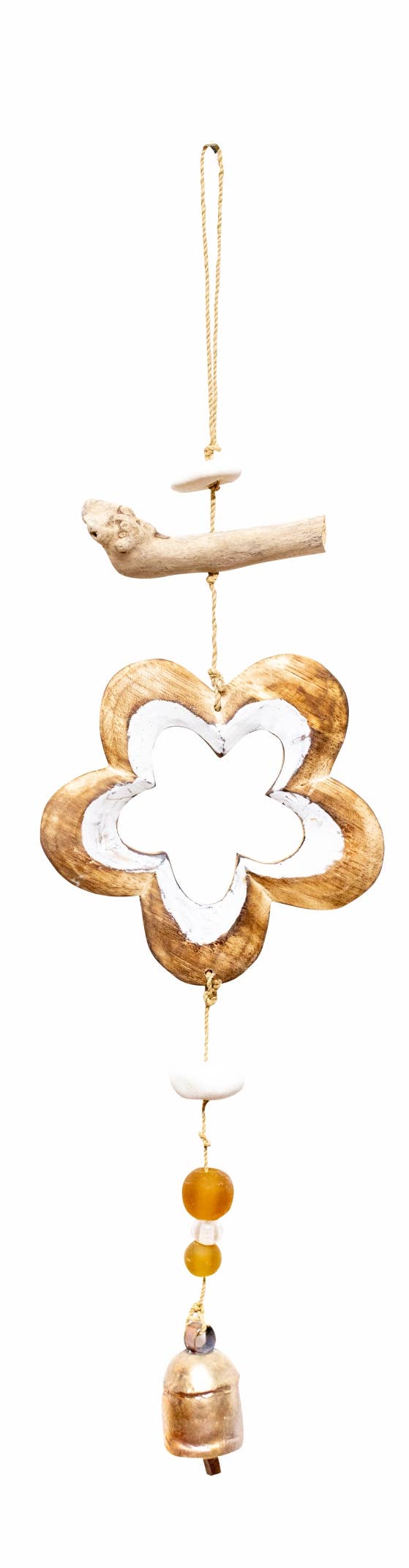 A Single Flower- Beads & Bell - Sugar River Shoppe
