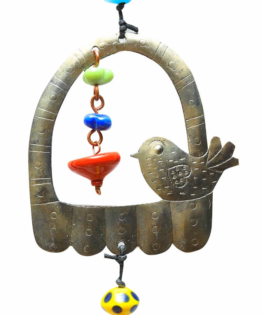 Let'S Feed The Bird! - Beads & Bell Windchime - Sugar River Shoppe