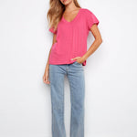 Organic Cotton Drop Shoulder V - Neck T-Shirt - Charlie B - 690178717994 - Sugar River Shoppe - 