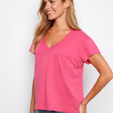 Organic Cotton Drop Shoulder V - Neck T-Shirt - Charlie B - 690178717994 - Sugar River Shoppe - 