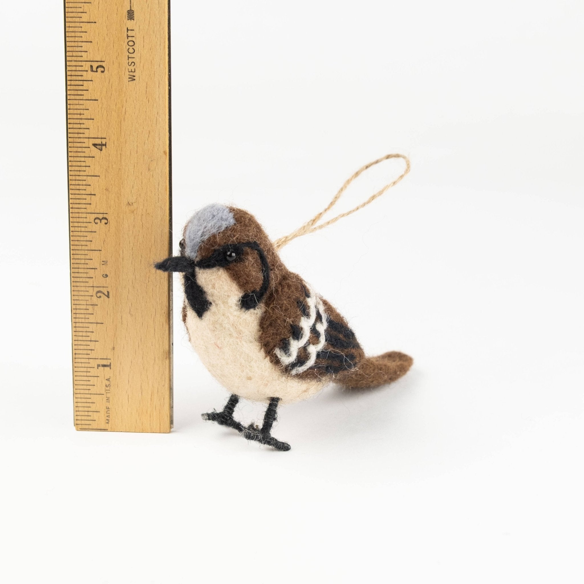 Ornament - Felt Bird - Sparrow - The Winding Road - 81394472 - Sugar River Shoppe - 