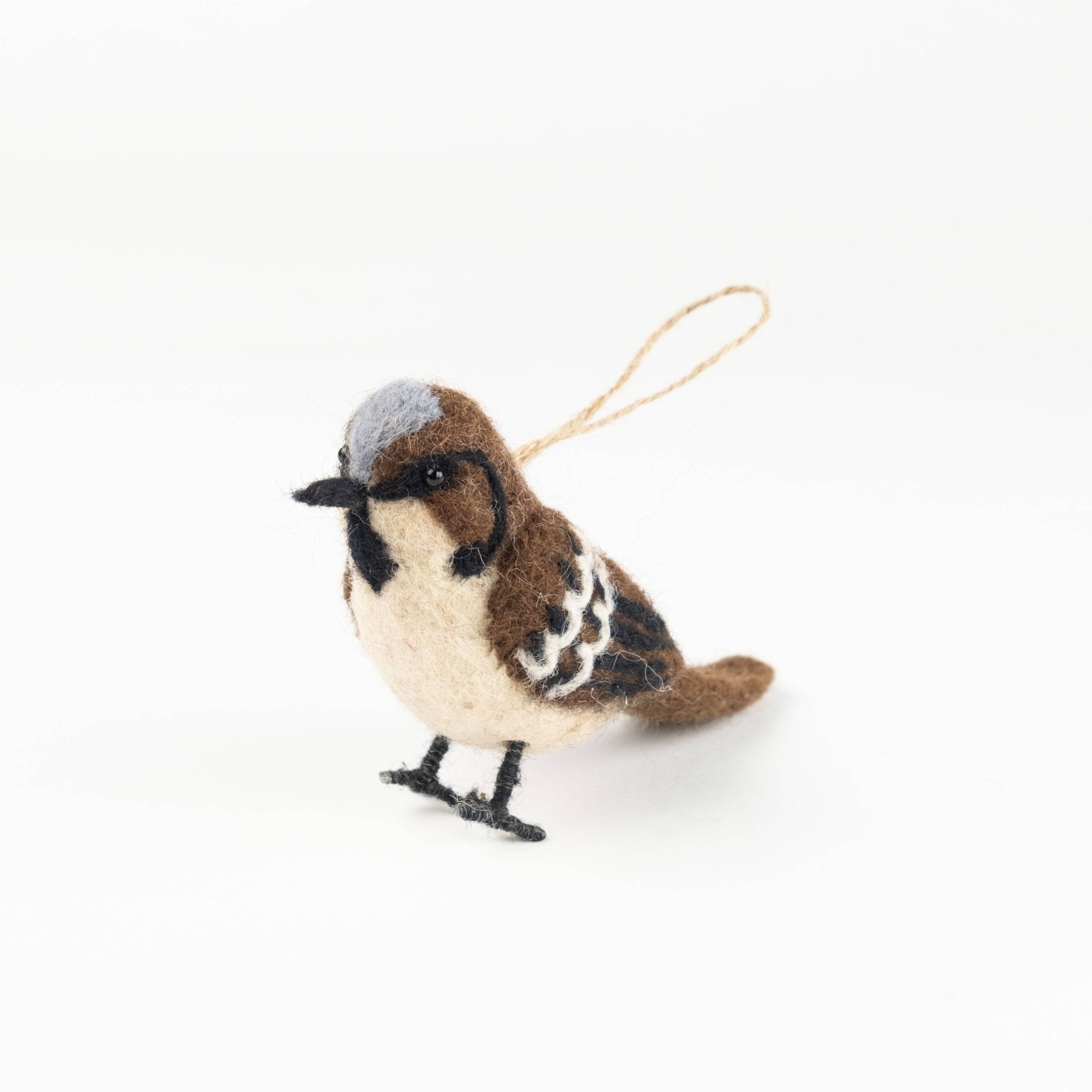 Ornament - Felt Bird - Sparrow - The Winding Road - 81394472 - Sugar River Shoppe - 