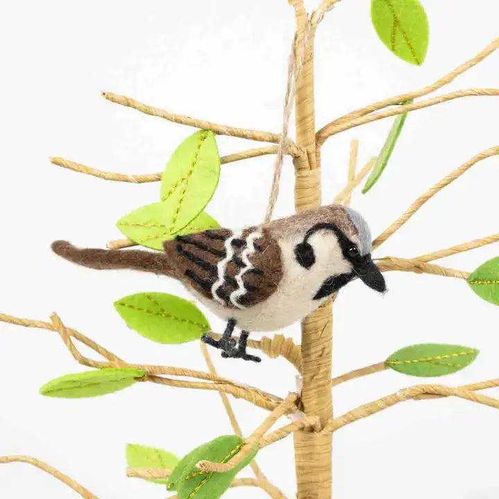 Ornament - Felt Bird - Sparrow - The Winding Road - 81394472 - Sugar River Shoppe - 