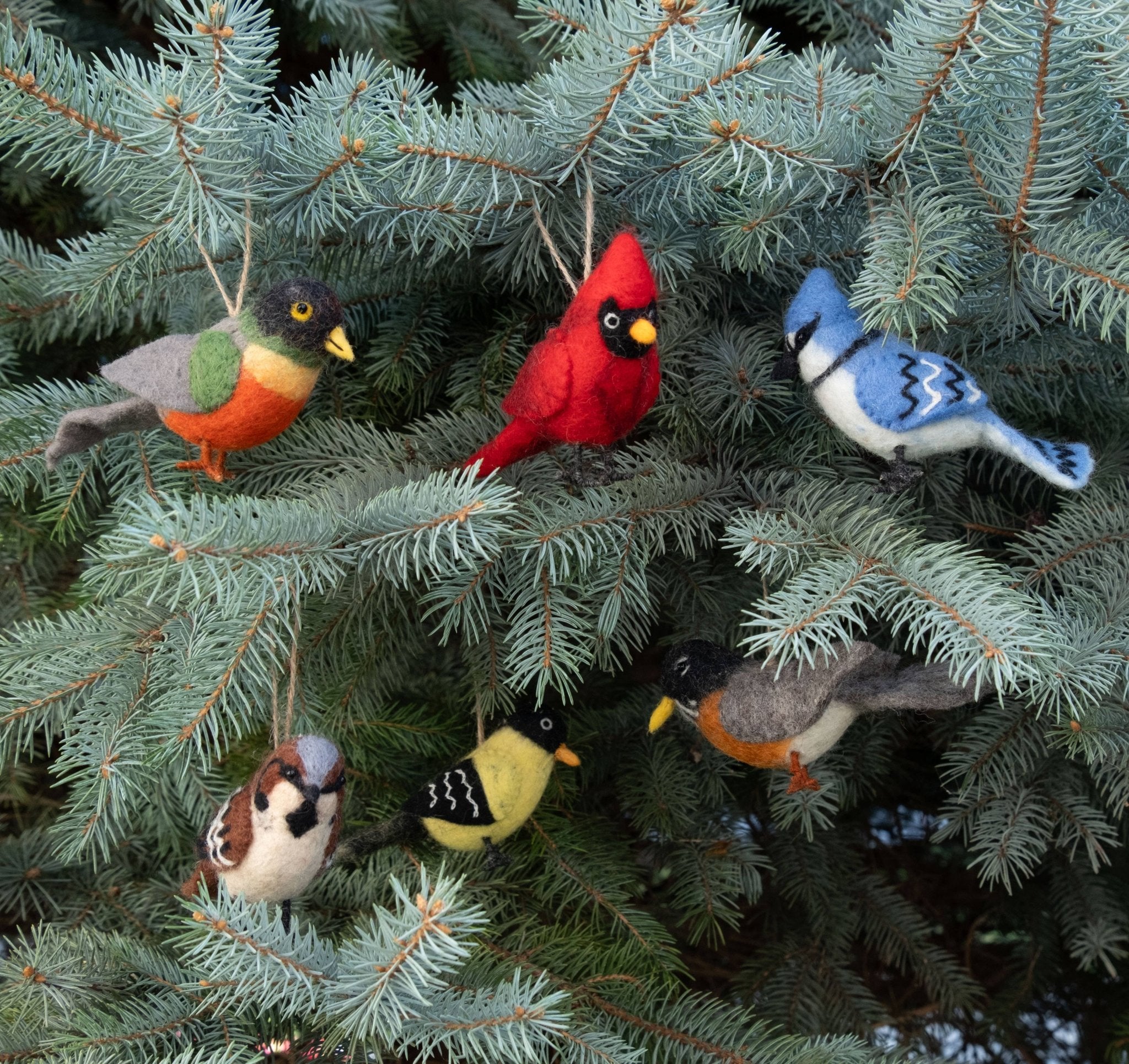 Ornament - Felt Bird - Sparrow - The Winding Road - 81394472 - Sugar River Shoppe - 