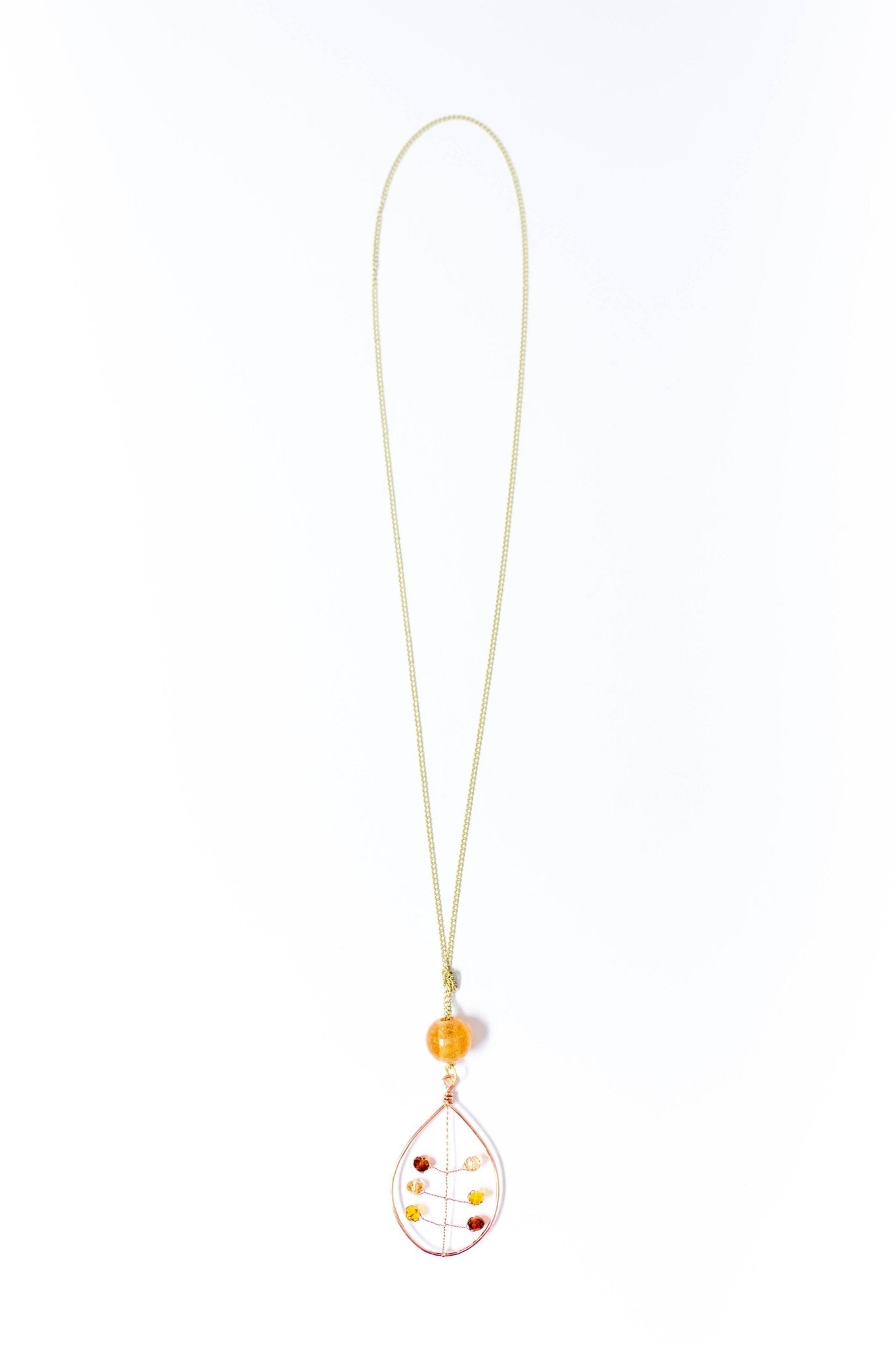 Oval Drops/copper/28" Chain - Moksha - 14804008 - Sugar River Shoppe - 