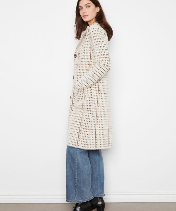 Knit Coatigan with Patch Pockets