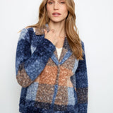 Plaid Boucle Knit Short Coat