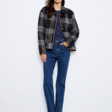 Reversible Plaid Jacket with Leather