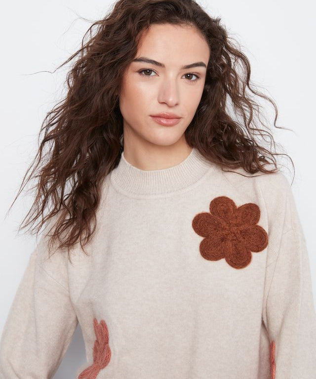 Floral Applique Sweater