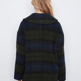 Plaid Wool Blend Jacket