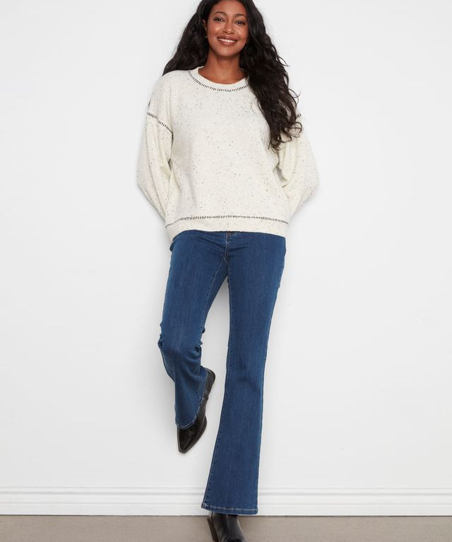 Contrast Whipstitch Sweater