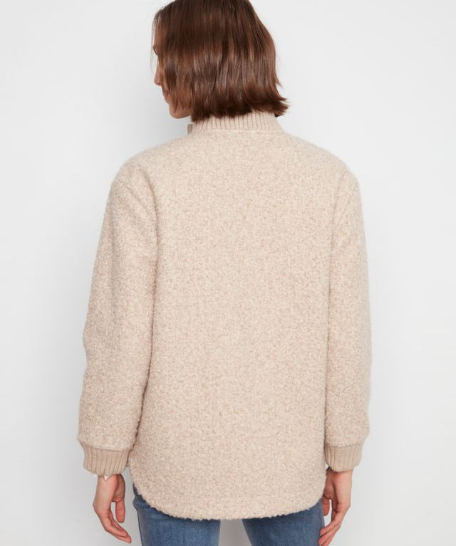 Bouclé Zip Up Jacket